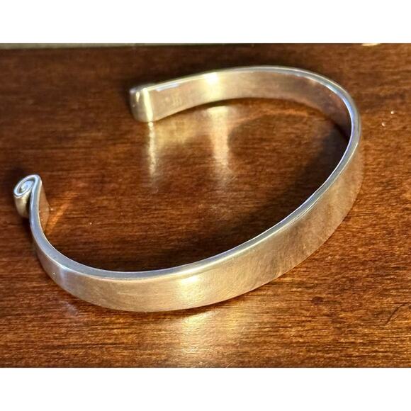 Retired James Avery Sterling Silver Greek Scroll Cuff Bangle Bracelet - Picture 7 of 12